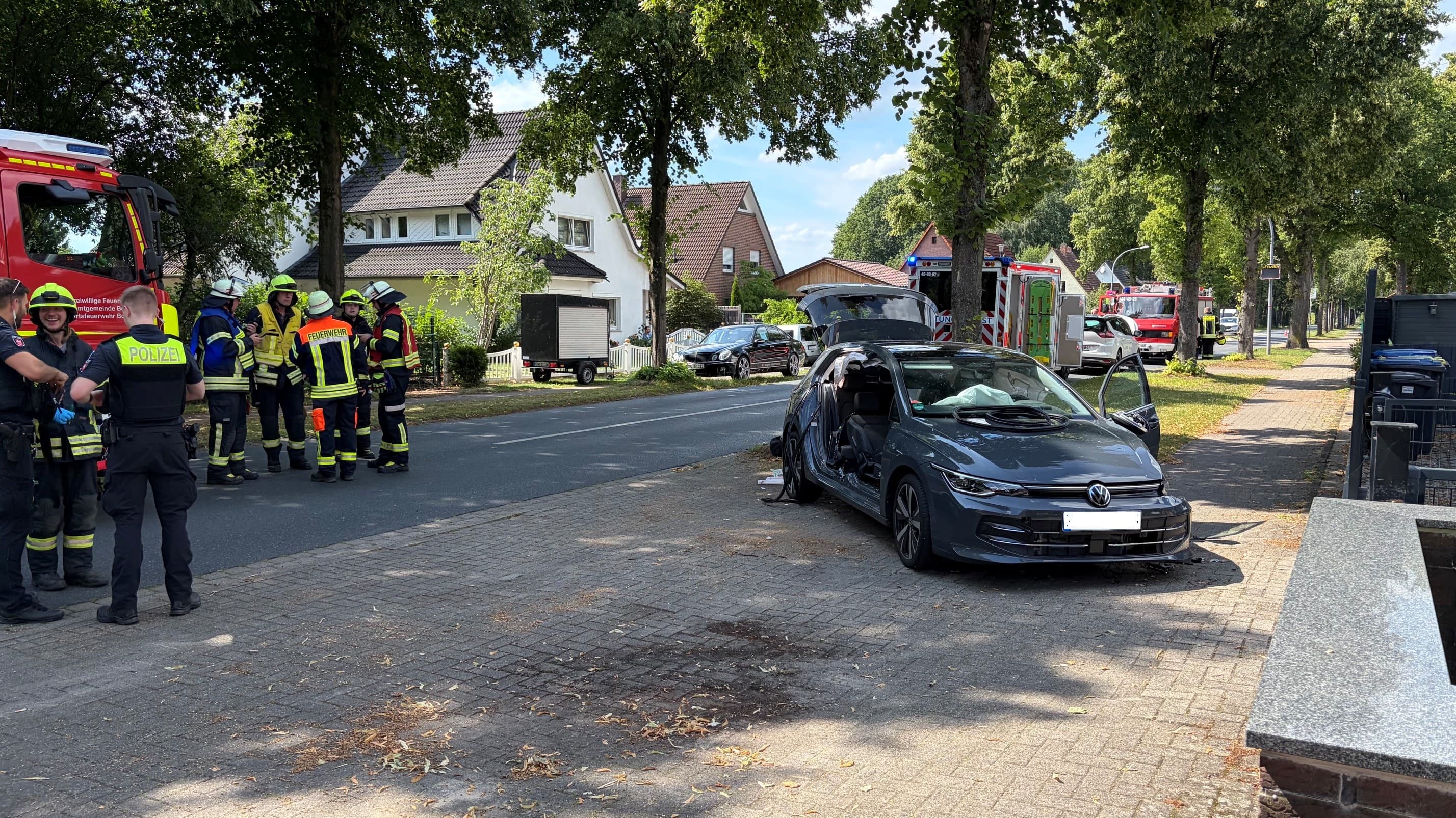 FW-ROW: Verkehrsunfall in Brockel - Mehrere Verletzte nach Zusammenstoß