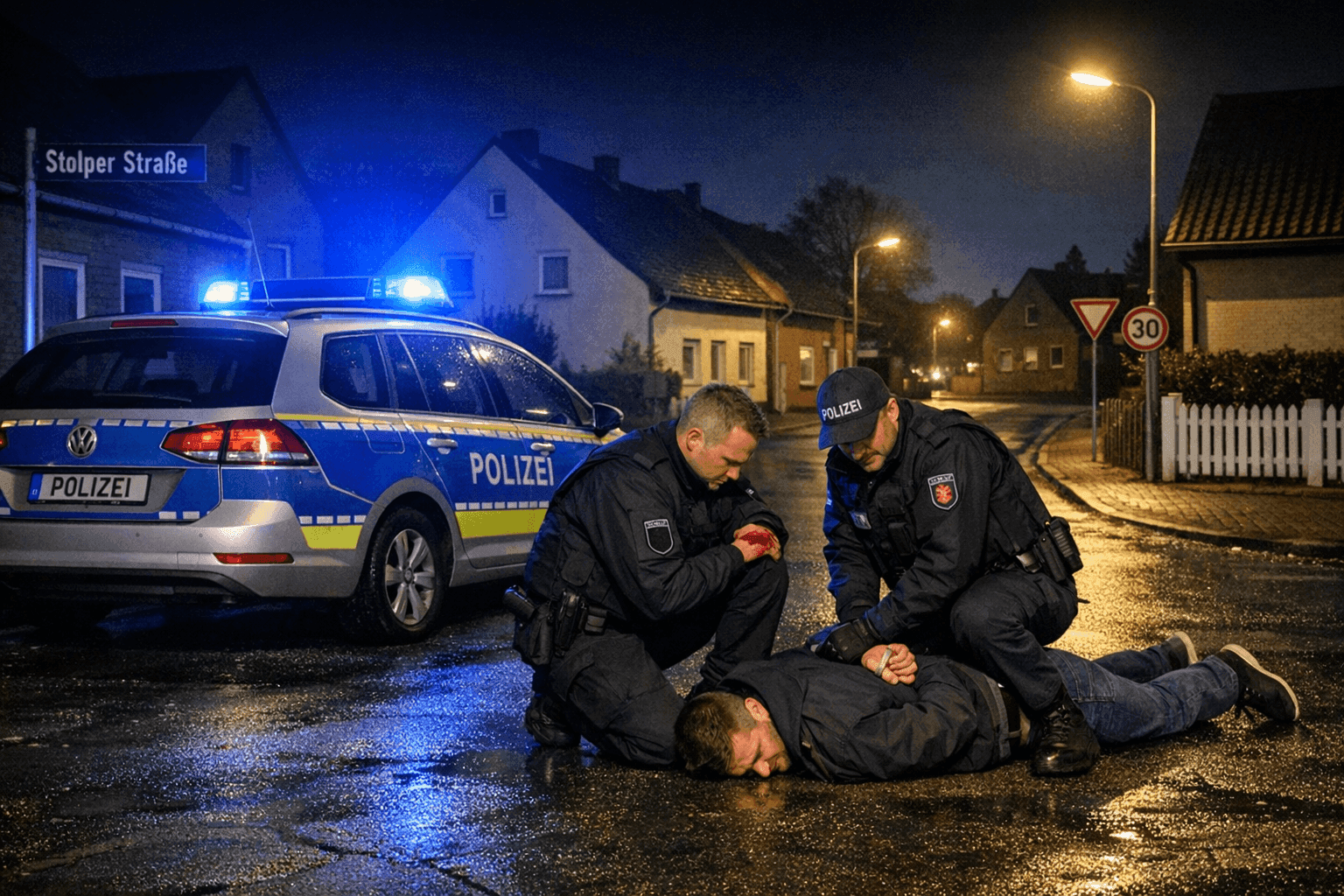 Biss bei Kontrolle: Mann greift Polizisten an