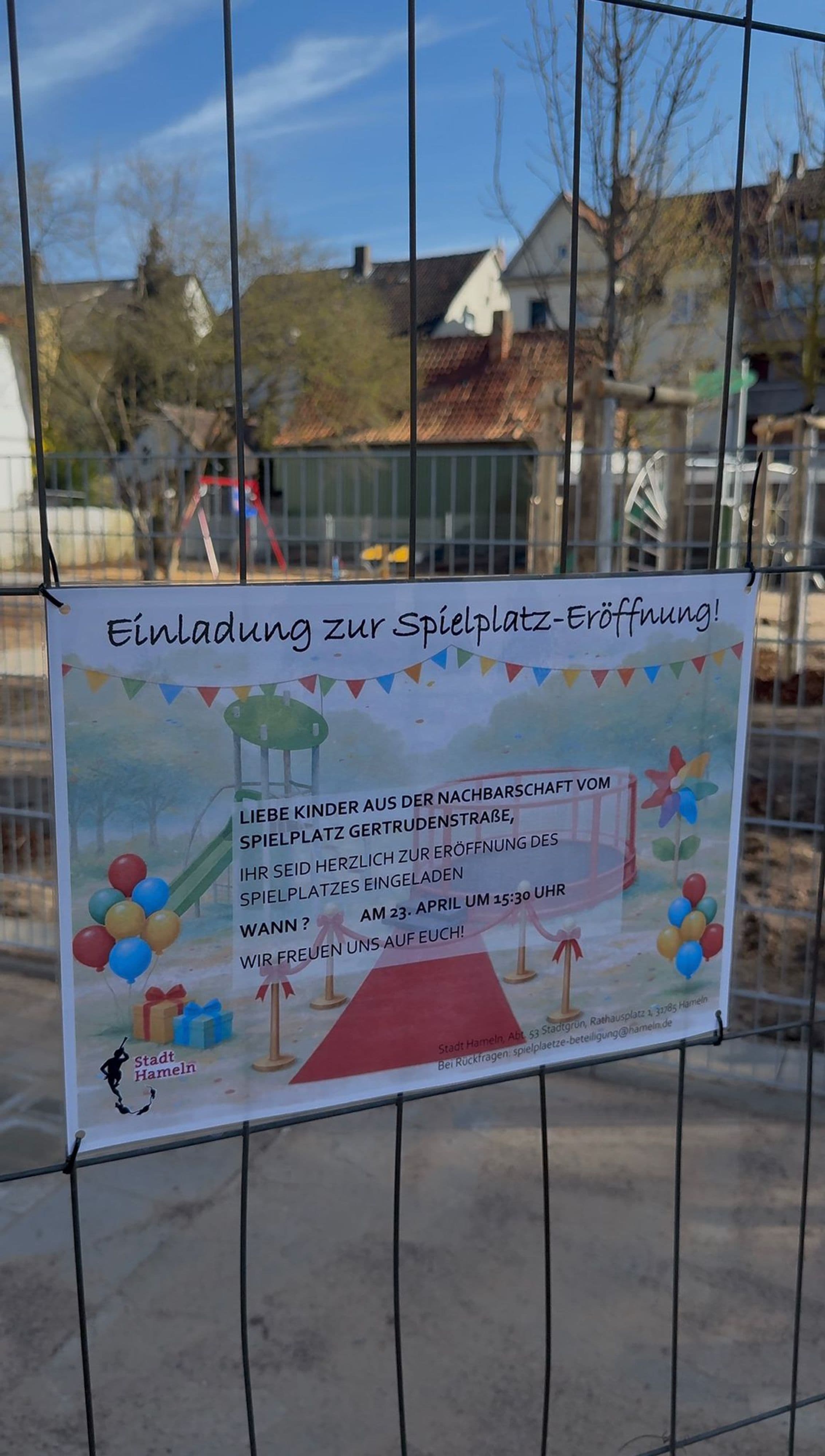 Hameln eröffnet neuen Spielplatz an der Gertrudenstraße