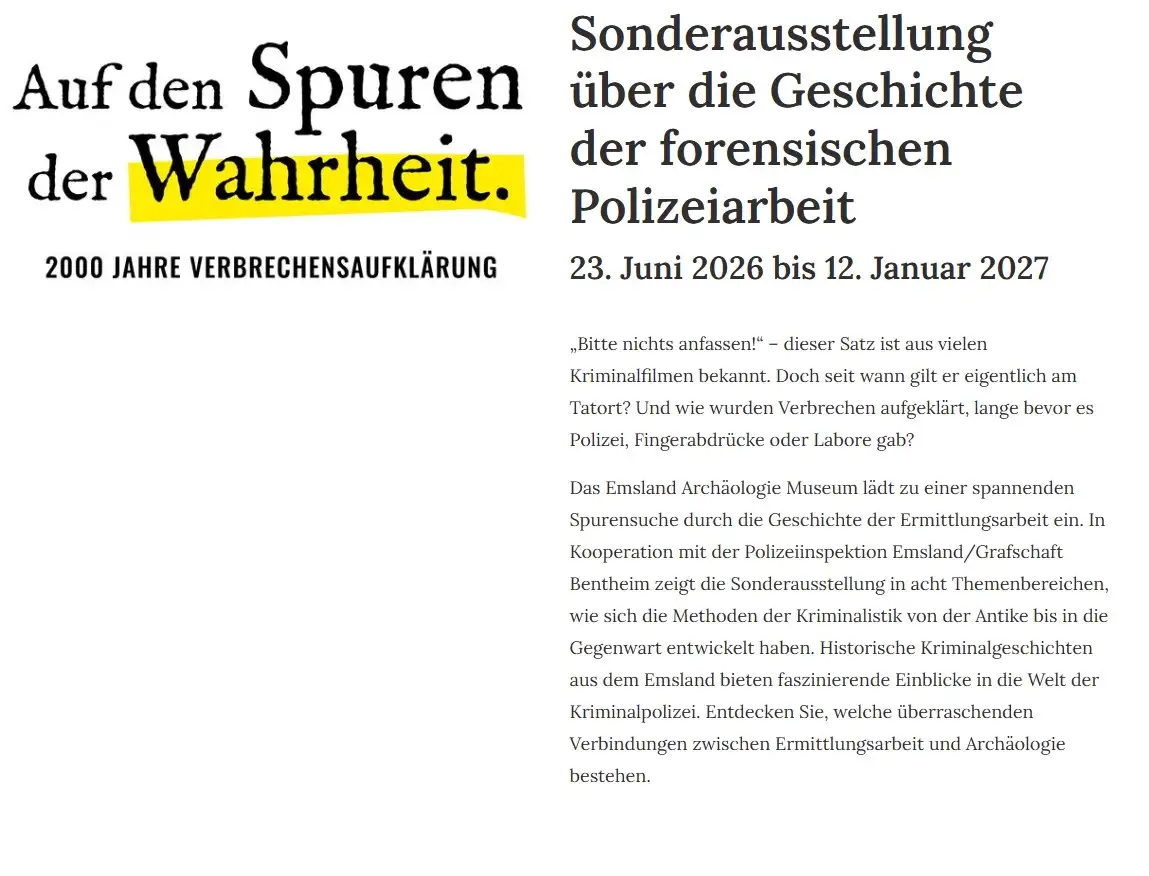 POL-EL: Großer Aktionstag der Polizei am "Emsland Archäologiemuseum"
