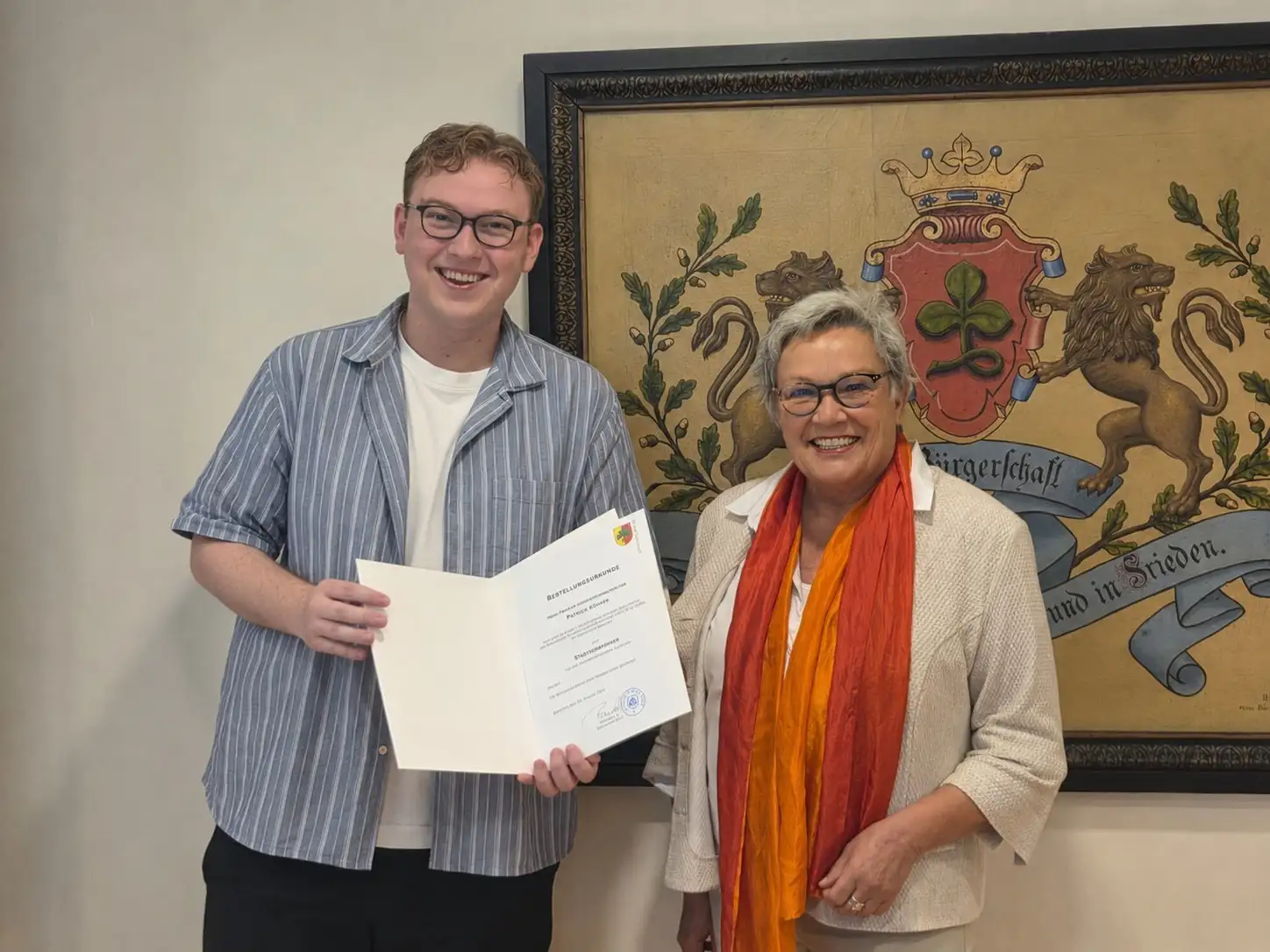 Patrick Keener wird Standesbeamter in Sarstedt