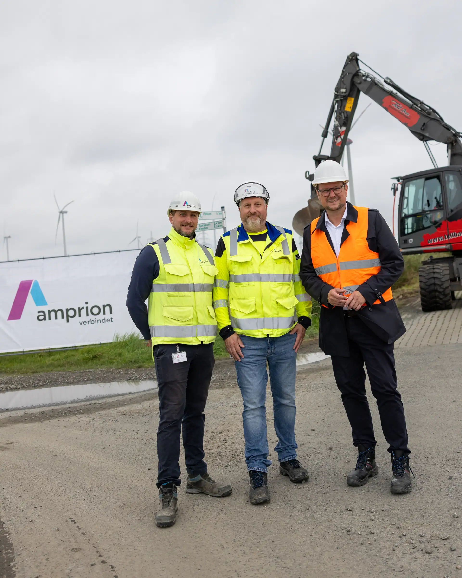 Amprion baut Konverterstation in Emden-Petkum – Oberbürgermeister Tim Kruithoff informiert sich