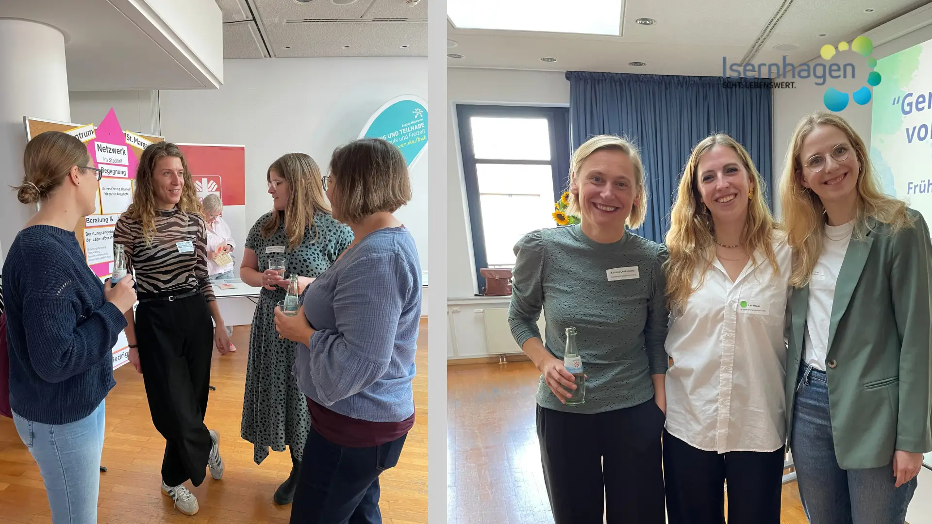 Fotocollage vom Netzwerktreffen der Frühen Hilfen in Isernhagen.